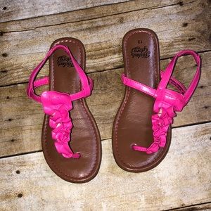 Ruffled thong sandal